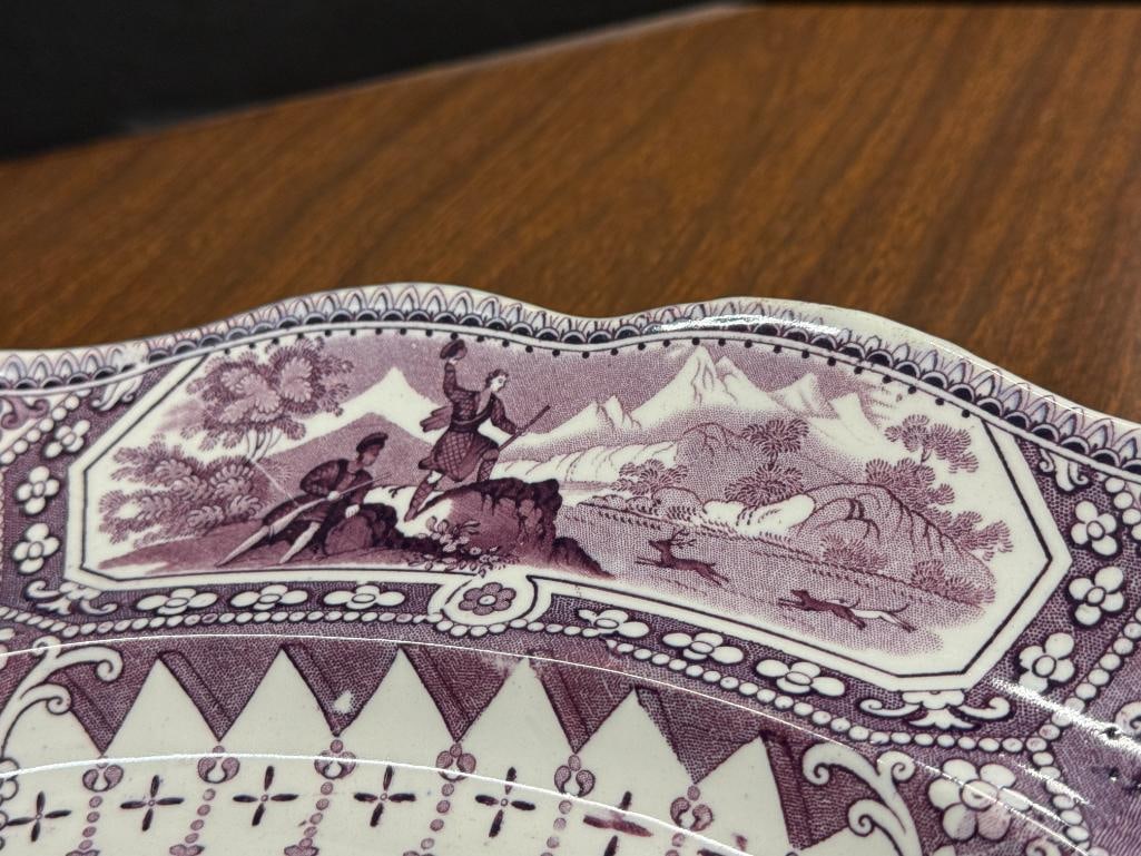 19th Century Caledonia pattern platter - 5