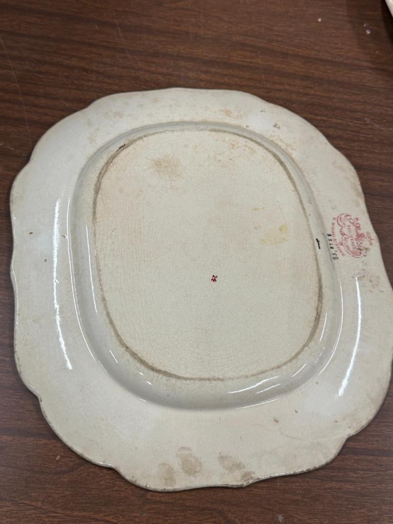 3 Transferware platters - 8