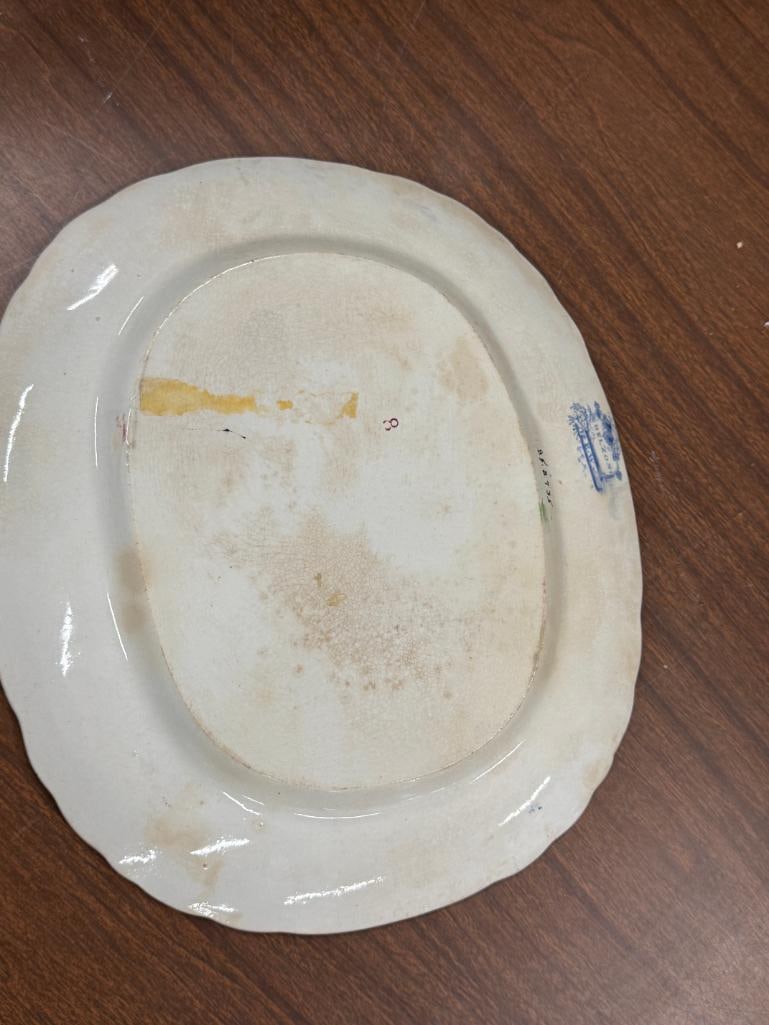 3 Transferware platters - 9