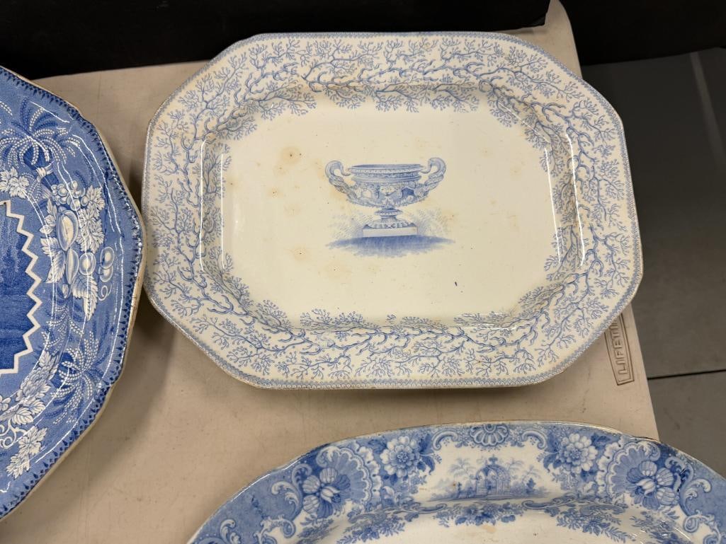 4 Transferware platters - 4