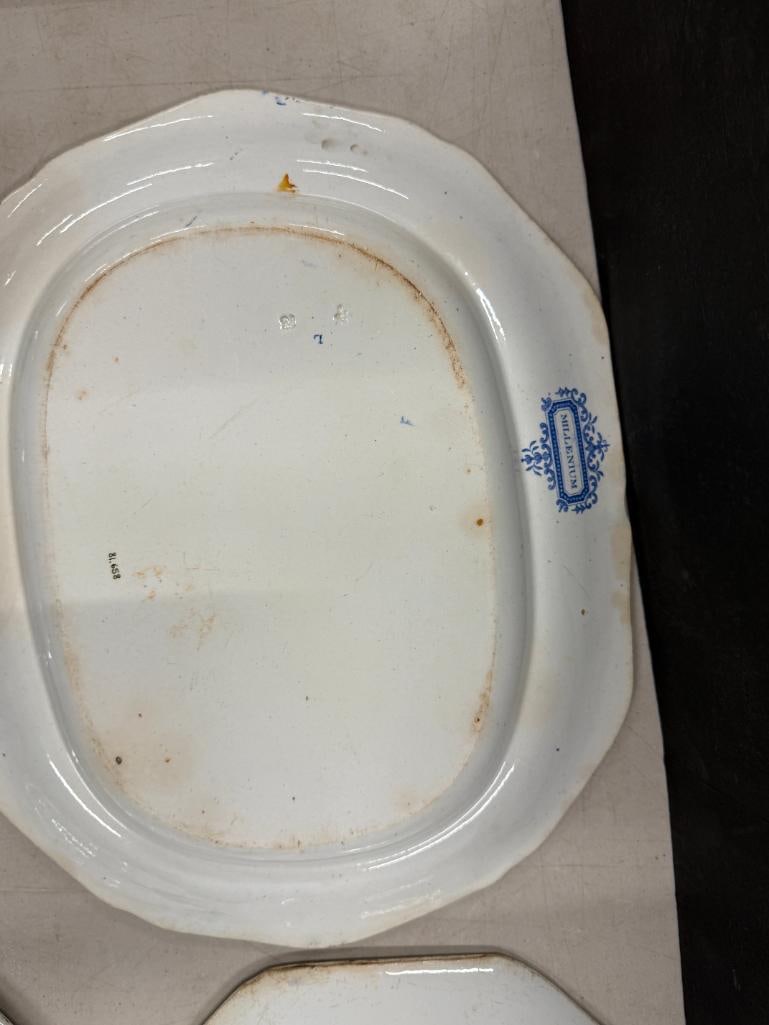 4 Transferware platters - 6