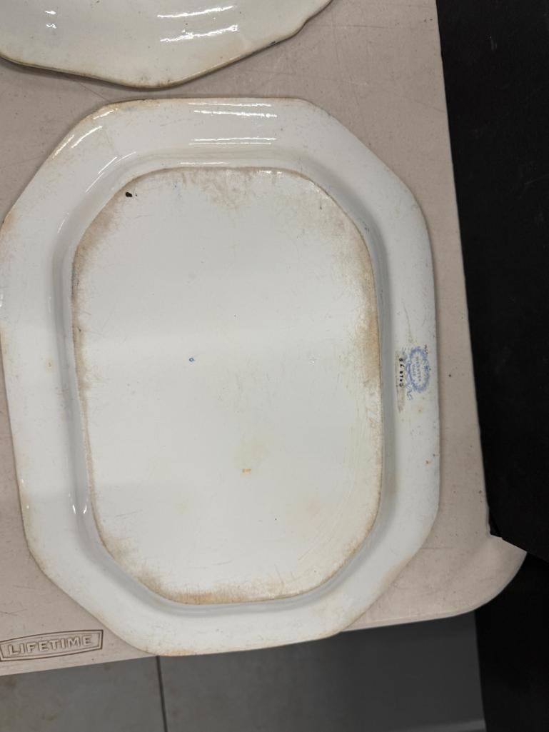 4 Transferware platters - 9