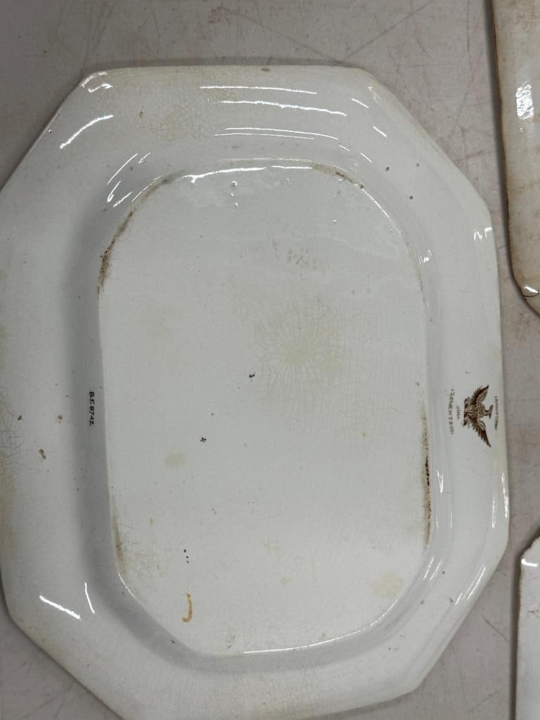 3 Transferware platters - 5