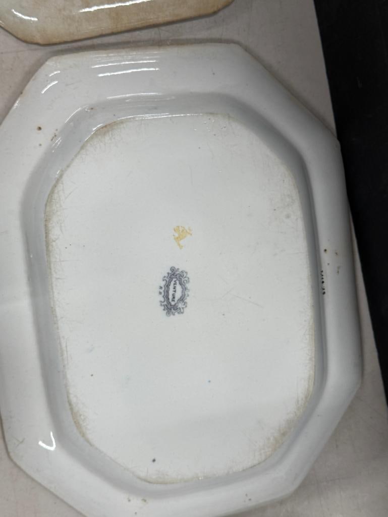 3 Transferware platters - 7