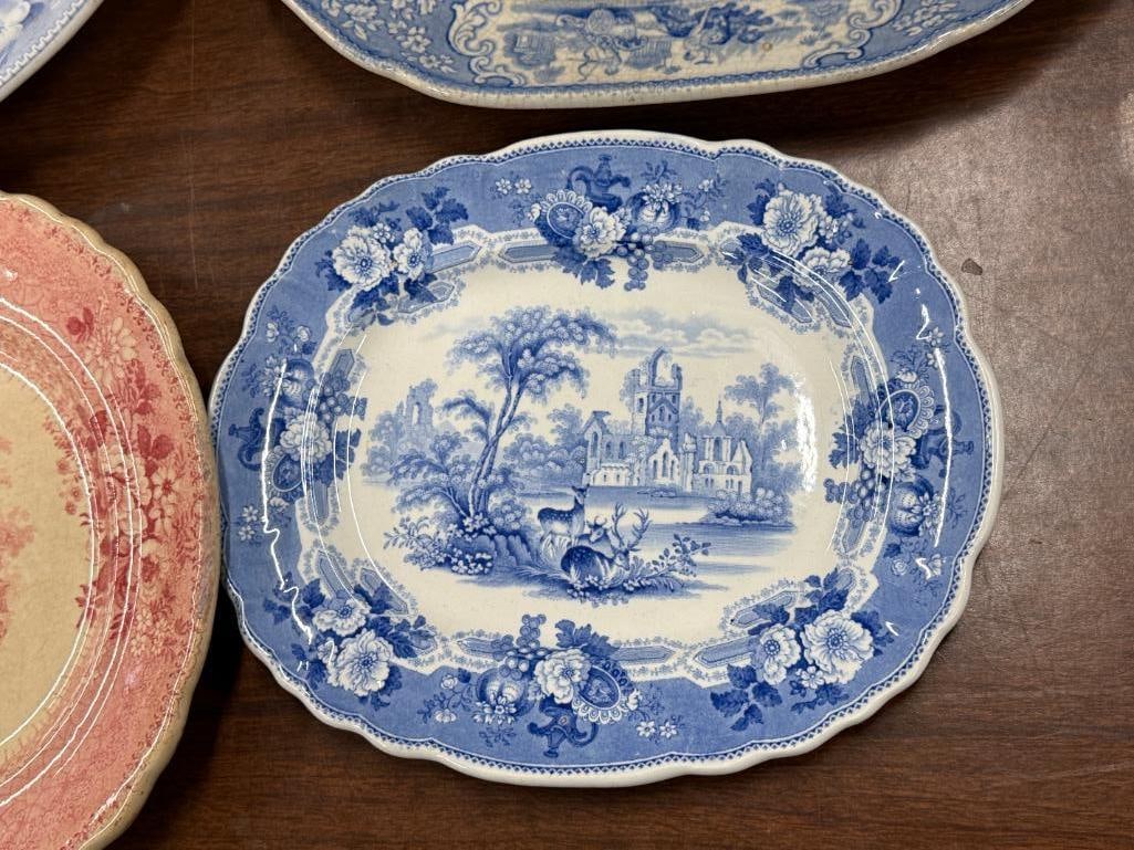 4 Transferware platters - 4