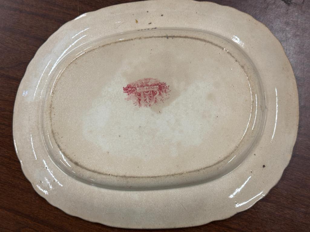 4 Transferware platters - 7