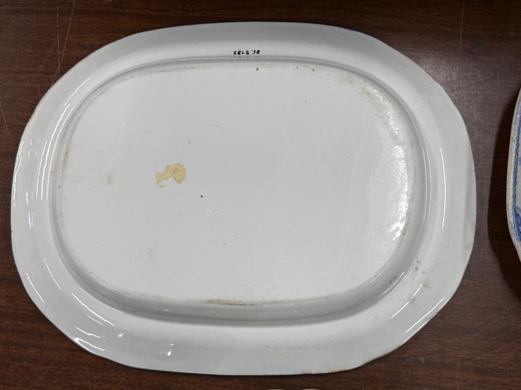 4 Transferware platters - 8