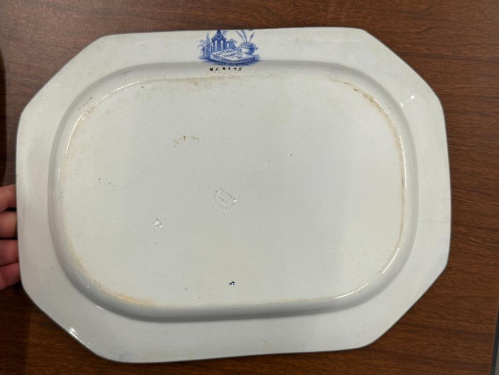 3 Transferware platters - 5