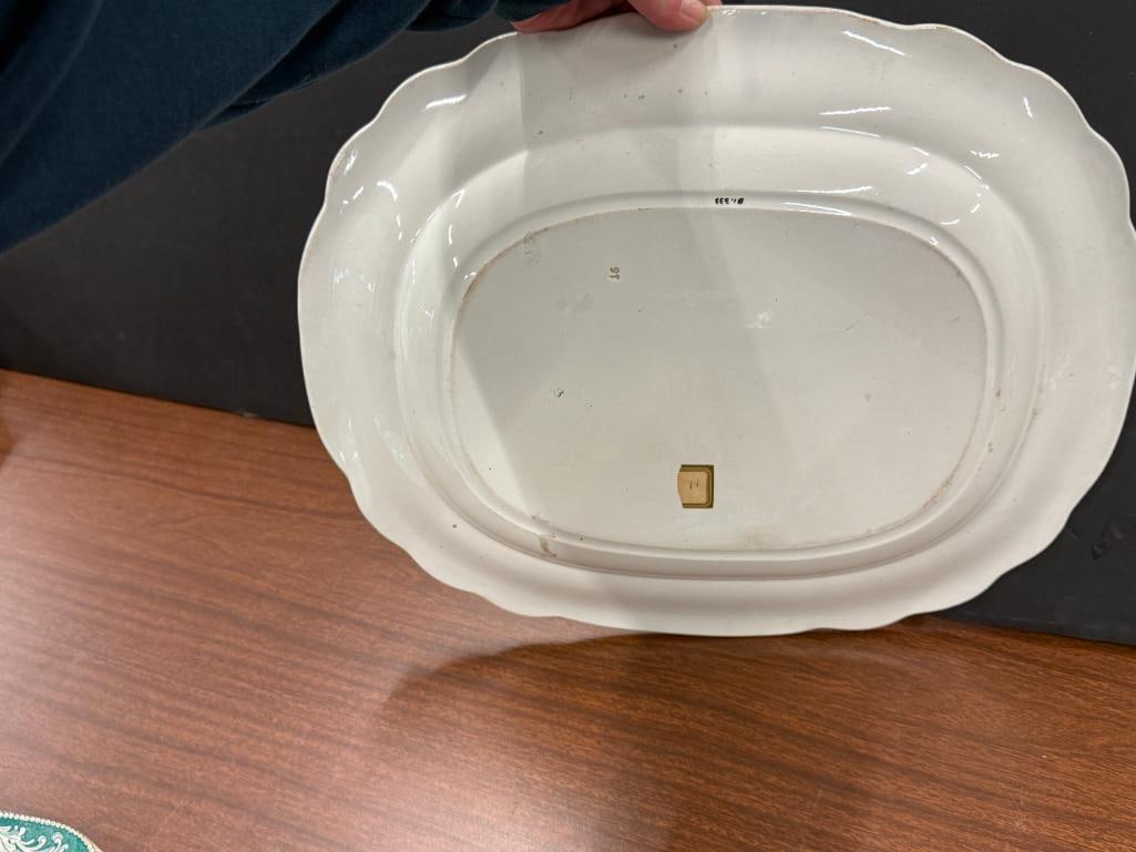 3 Transferware platters - 7