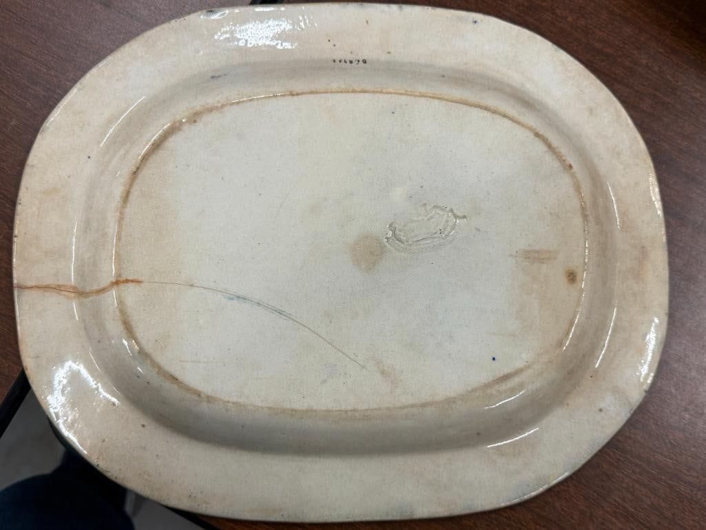 7 Transferware platters - 11