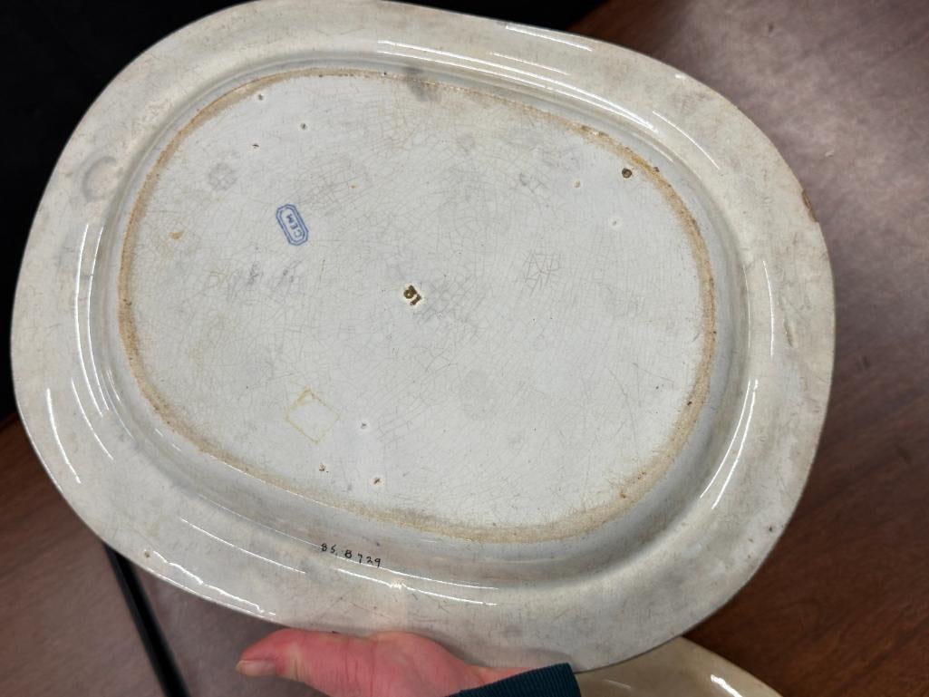 7 Transferware platters - 13