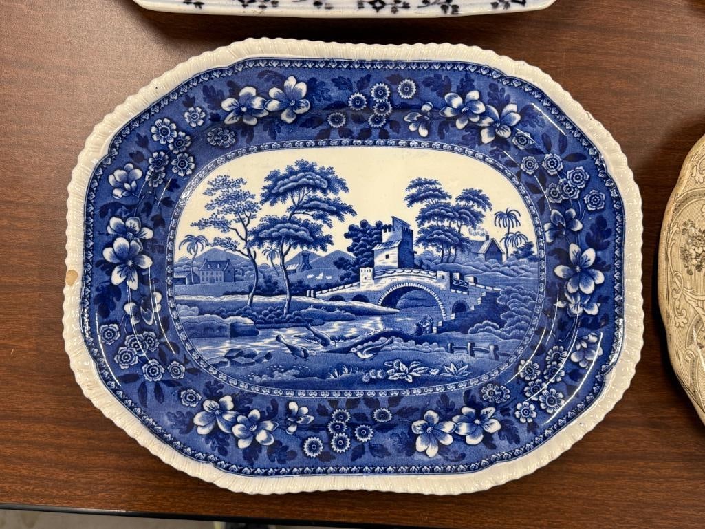 7 Transferware platters - 4