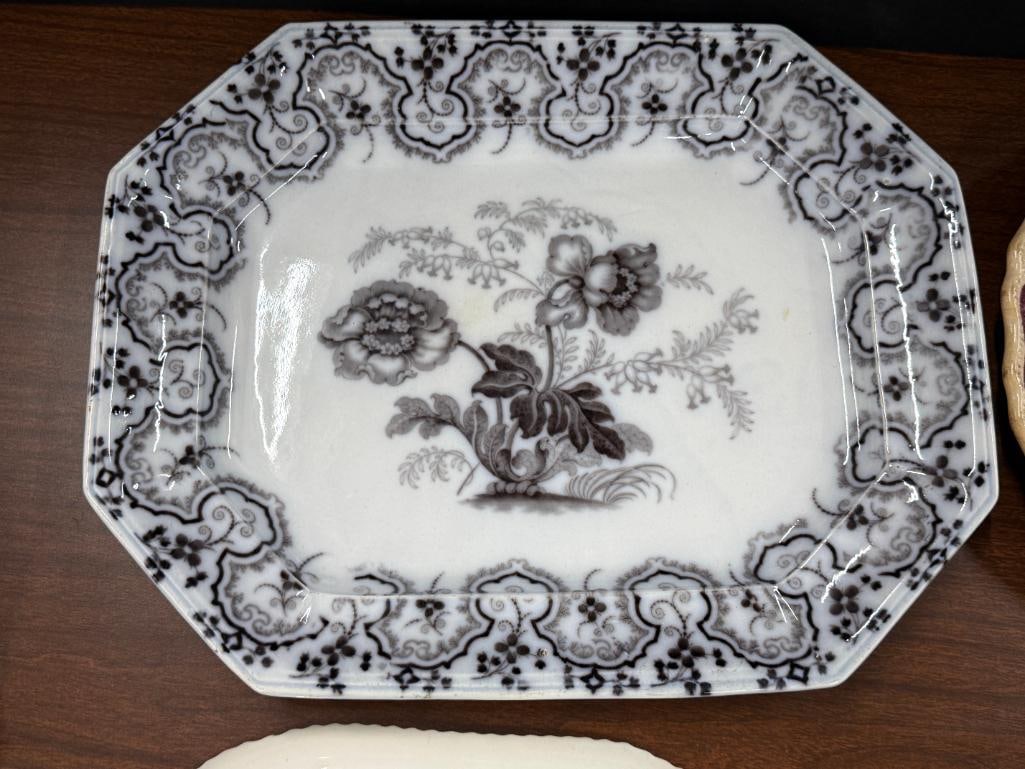 7 Transferware platters - 6