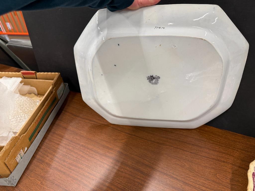 7 Transferware platters - 7