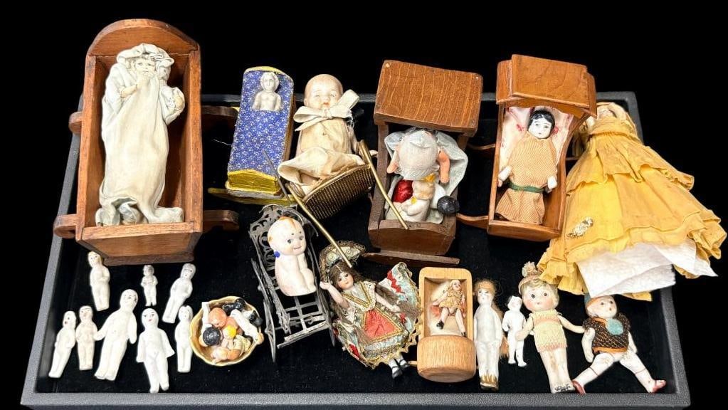 Miniature porcelain dolls and more: Miniature porcelain dolls and more.