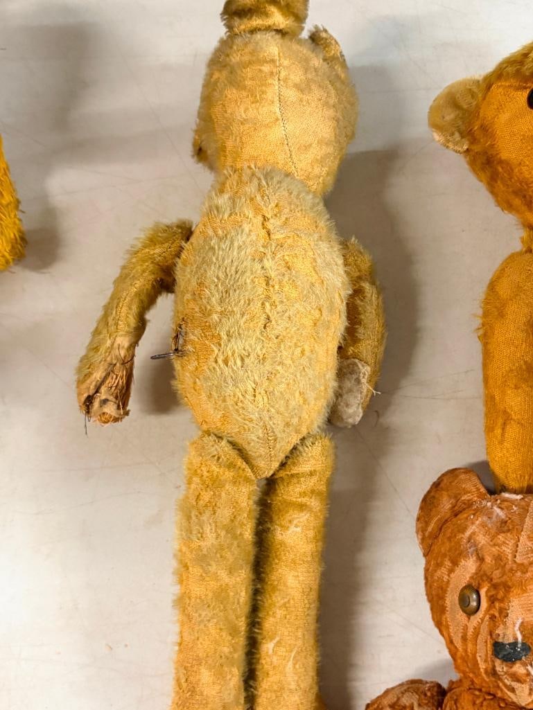 4 antique teddy bears - 6