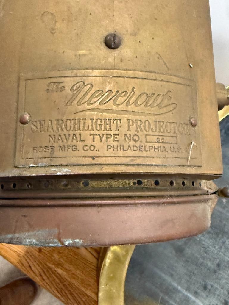 Brass display case and ship light - 2