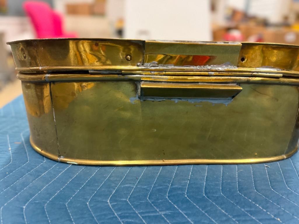 Brass display case and ship light - 5