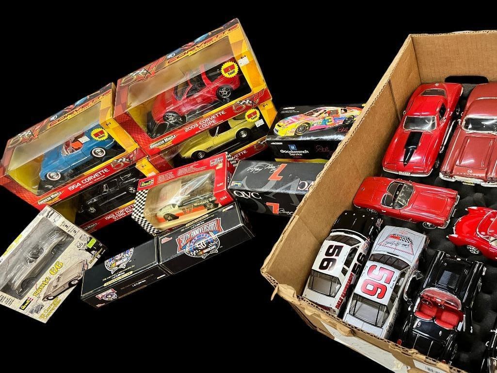 20 diecast cars, Corvette, Nascar etc.: 20 diecast cars, Corvette, Nascar etc.