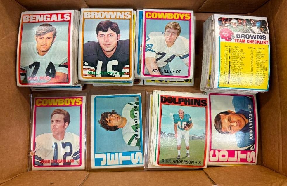 1972 Topps Football Cards: 1972 Topps Football Cards. Including Terry Bradshaw, Roger Staubach, Johnny Unitas, Joe Namath and more.