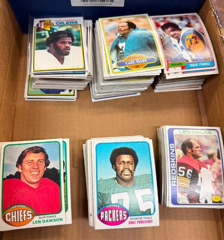 1976 Topps Football Cards: 1976, 1978, 1979, 1980 and 1981 Topps Football Cards. Including Earl Campbell rookie card and more.