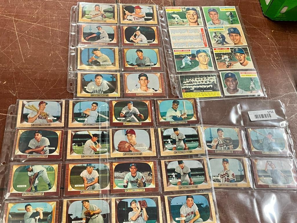 1955 Bowman and 1956 Topps Baseball Cards (1 of 7)