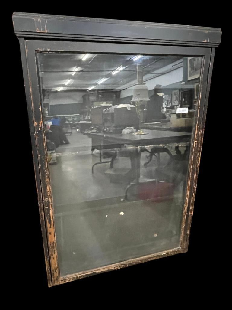 Country Store Wall hanging display cabinet: Country Store Wall hanging display cabinet. Approx. 53 x 37 x 5 inches.