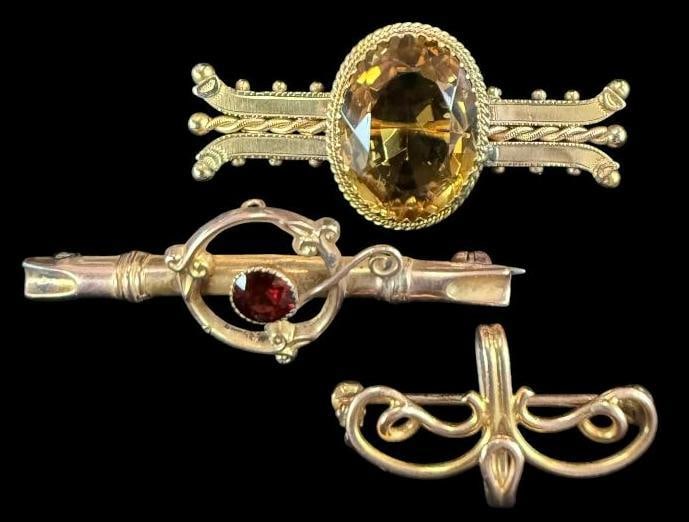 3 - 10k Gold Victorian Pins (1 of 10)