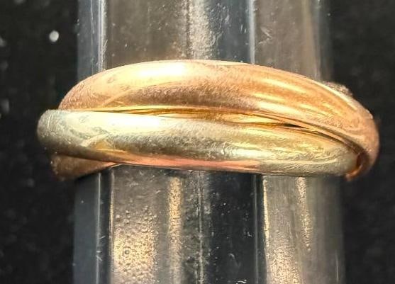 14k Gold Tri Color Trinity Ring - 2
