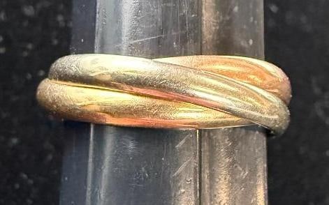 14k Gold Tri Color Trinity Ring - 3