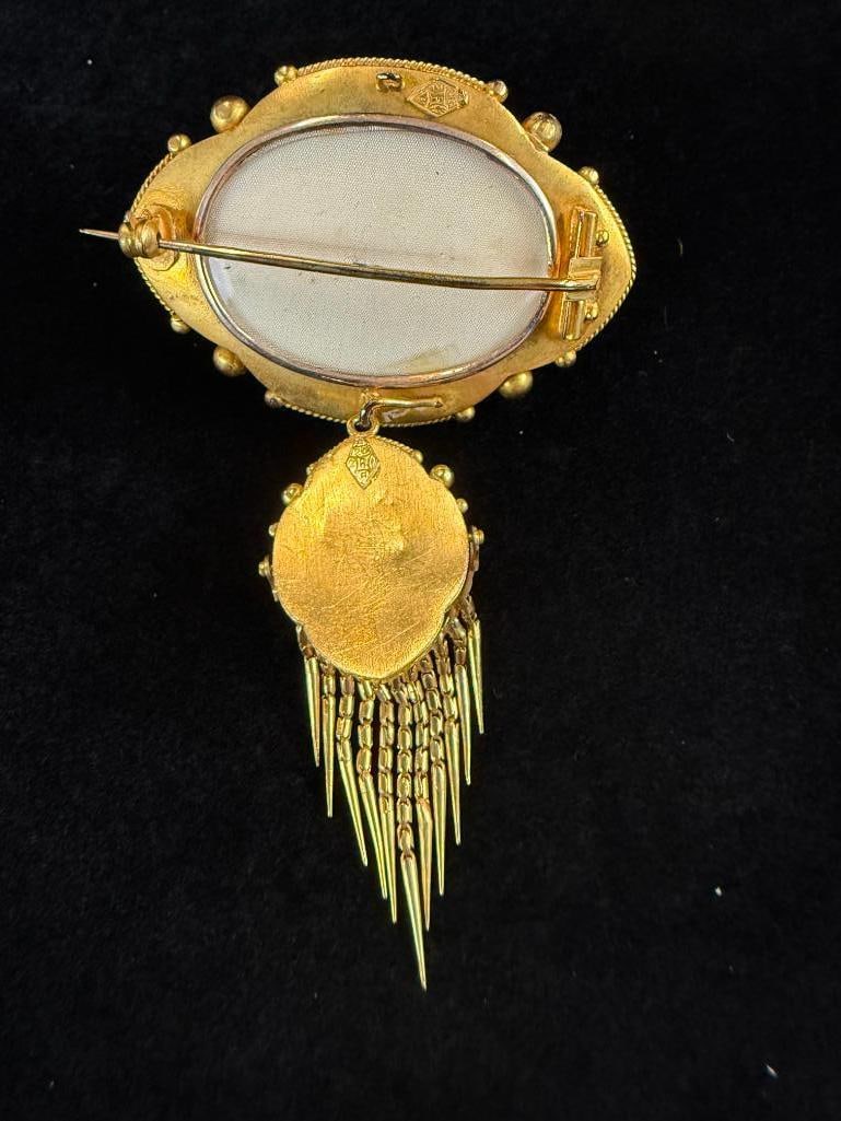 Gold Brooch and Earring set - 3