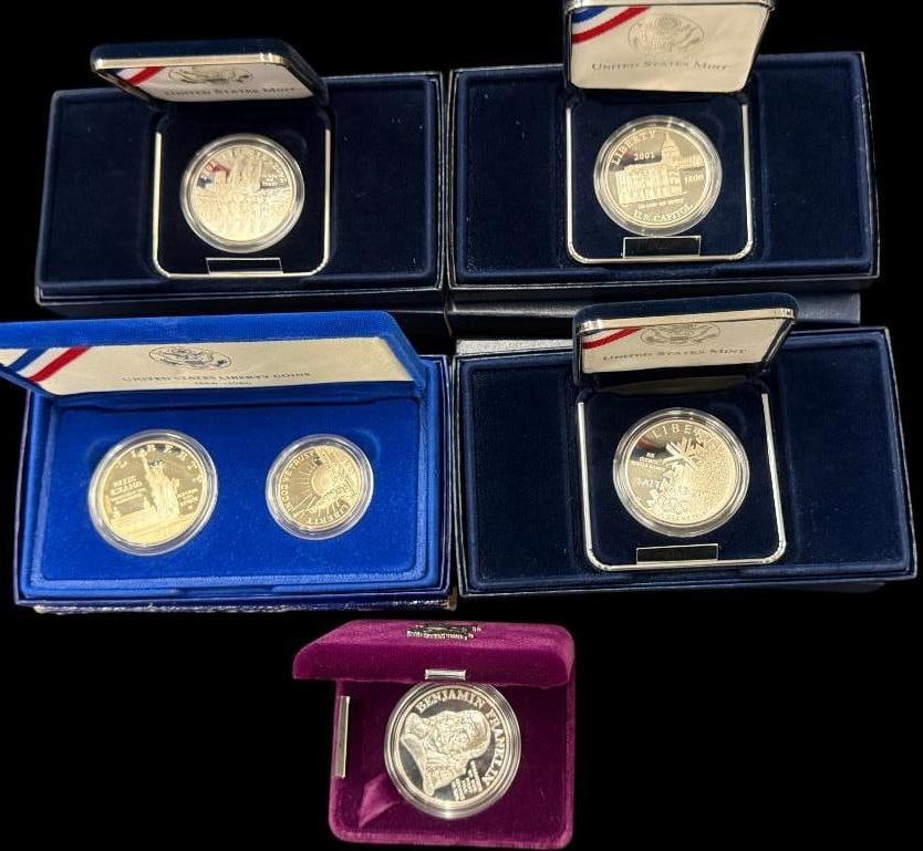 5 Silver U.S. Commemorative Coins (1 of 7)