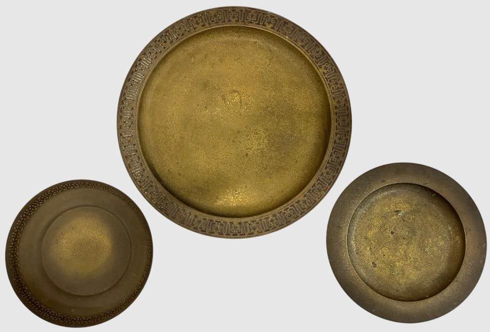 3 Tiffany Studios Bronze plates (1 of 7)