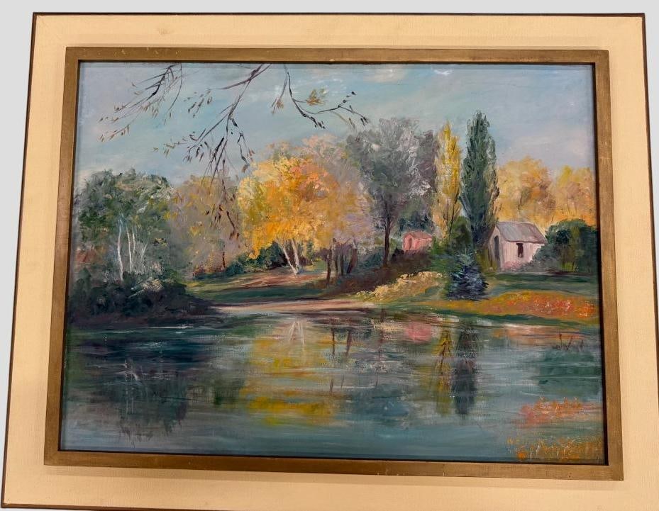 Katherine Elliott signed oil on board (1 of 9)