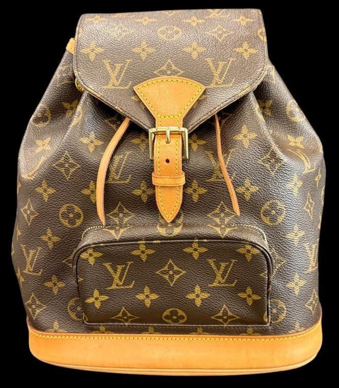 Louis Vuitton Montsouris backpack: Louis Vuitton Montsouris backpack. Serial # SP 0017. Approx. 10 x 12 x 4 inches. Provenance: From an Italian collector.