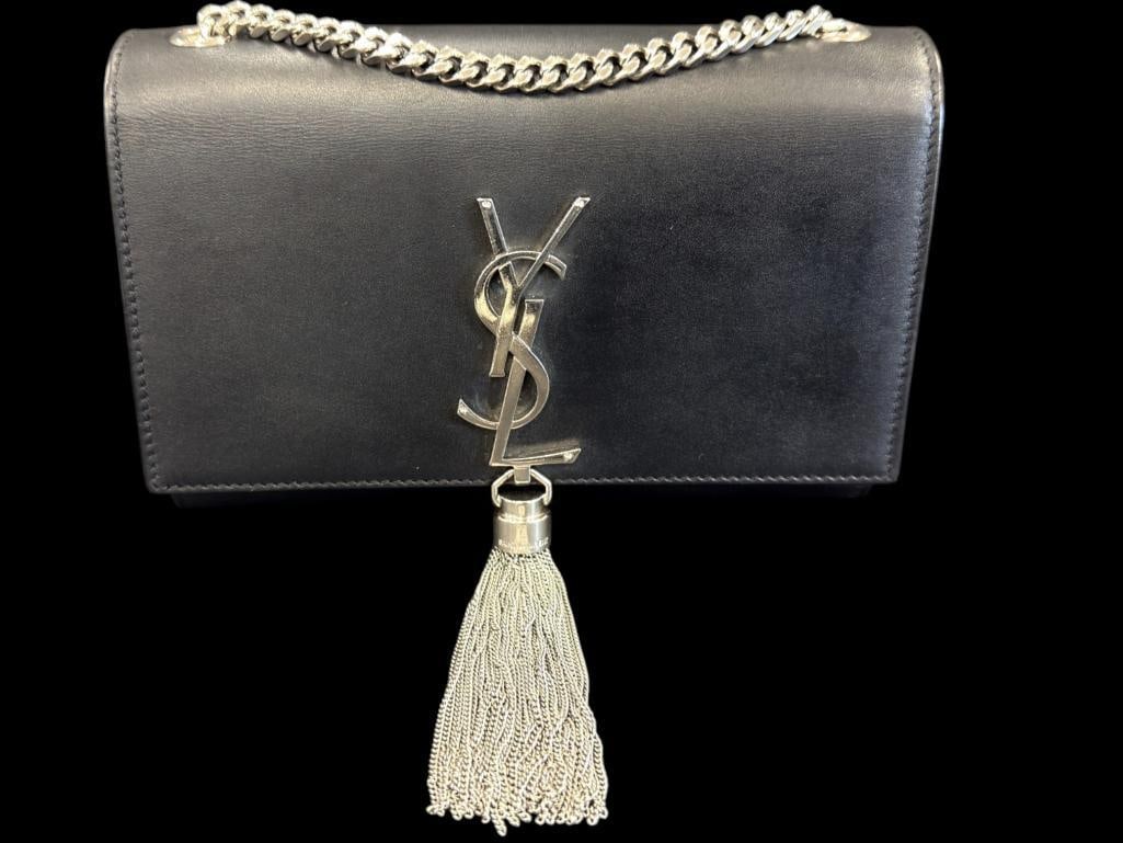 Saint Laurent Kate Tassel bag: Saint Laurent Kate Tassel bag. Serial # BC1474366 9017. Includes Legitmark C.O.A. Approx. 8 x 5.5 x 2.5 inches. Provenance: From an Italian collector.