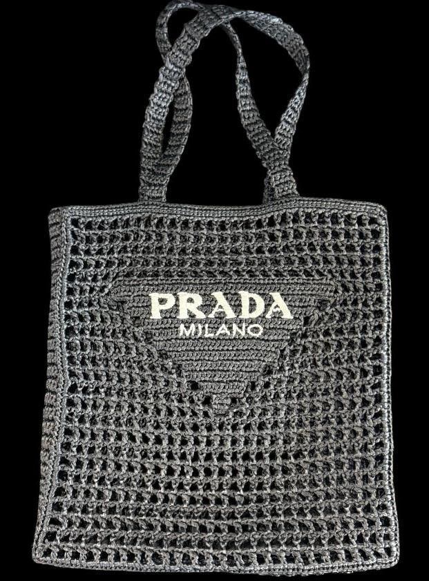 Prada Mesh Tote bag: Prada Mesh Tote bag. Approx. 14 x 14 x 1.5 inches. Provenance: From an Italian collector.