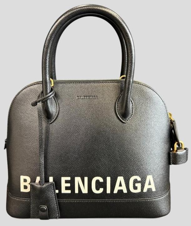 Balenciaga Ville Small Top Handle bag: Balenciaga Ville Small Top Handle bag. Includes shoulder strap, lock, key, original tags and Authentic Detective C.O.A. Approx. 10.5 x 8 x 5 inches. Provenance: From an Italian collector.
