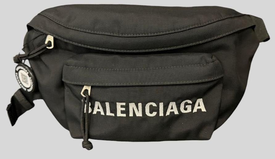 Balenciaga Wheel Belt Bag: Balenciaga Wheel Belt Bag. Approx. 11 x 6 x 4 inches. Provenance: From an Italian collector.