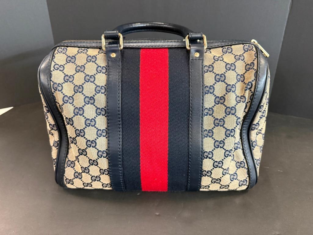 Gucci Web Boston Bag - 4