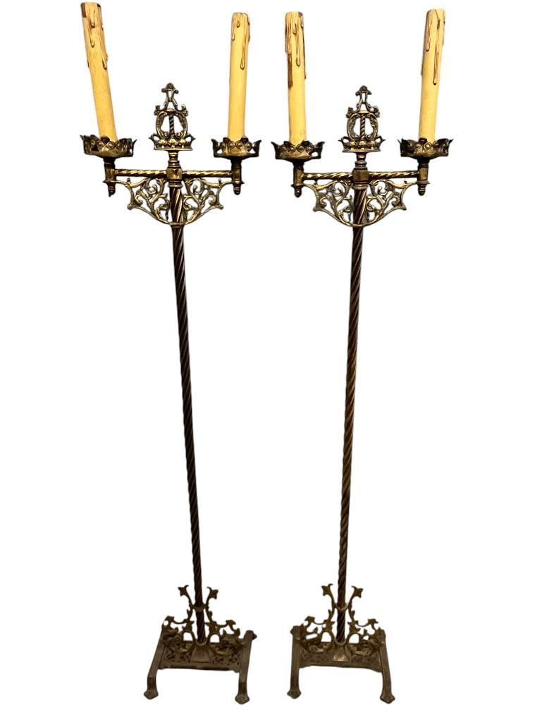 Pair of Floor Lamp Candelabra (1 of 3)