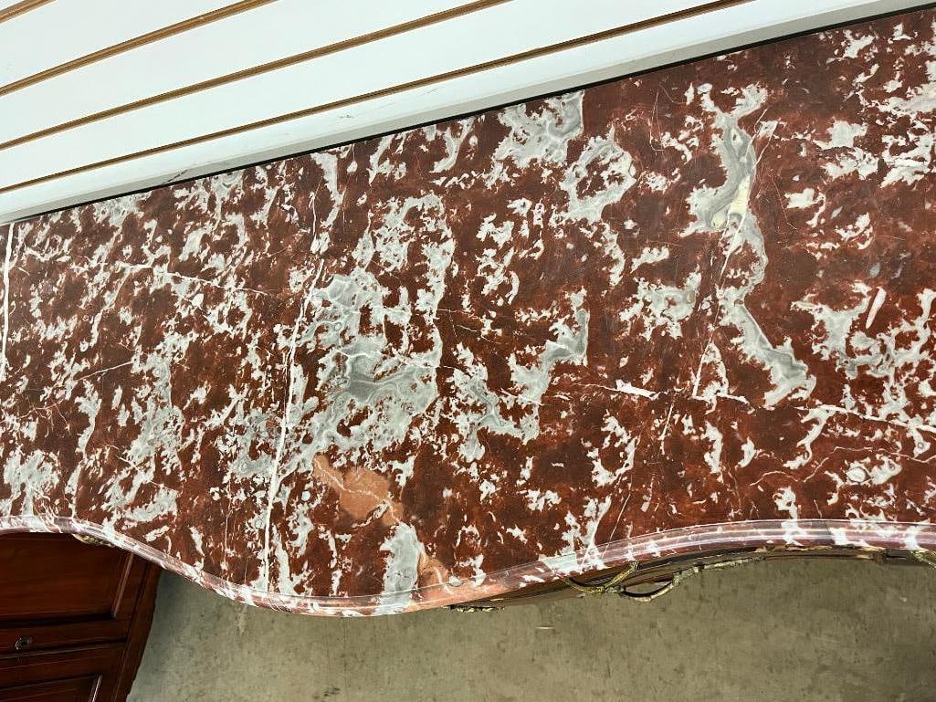 Marble top Commode with Gilt Bronze mounts - 8