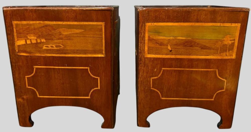 Pair of Antique inlaid plant boxes (1 of 6)