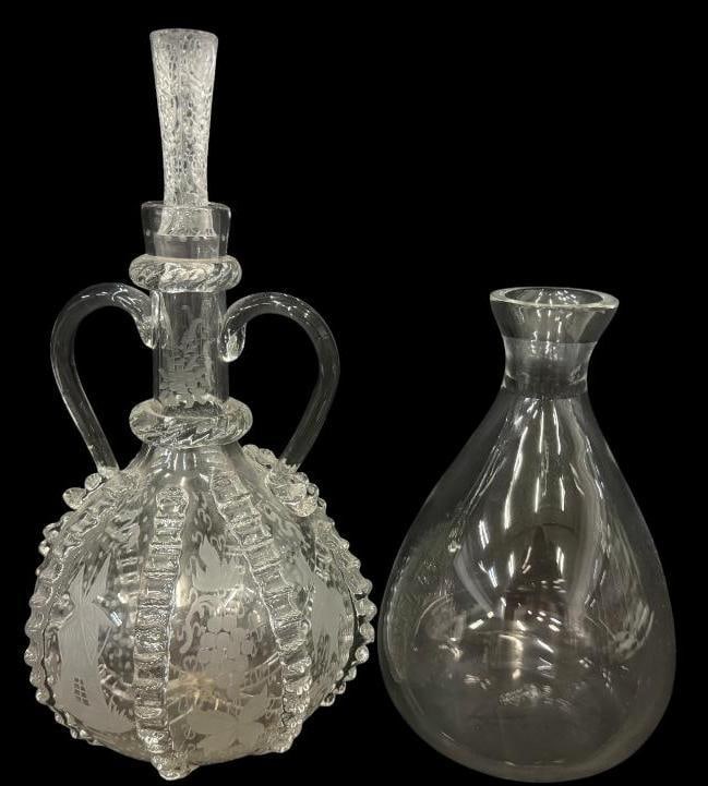 Lalique Vase and Double Handle Decanter (1 of 9)