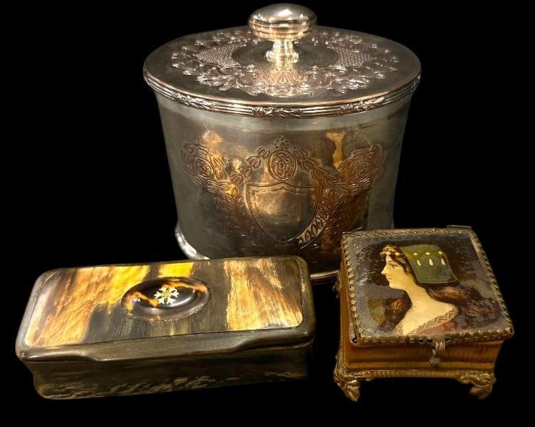 Barker Ellis silver plated box, snuff box and more (1 of 13)