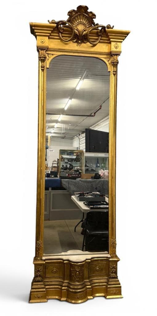 Monumental Victorian Gold Gilt Mirror (1 of 8)