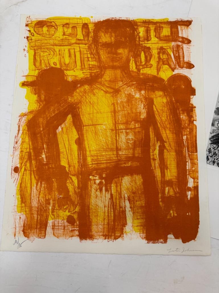 3 Lester Johnson signed and numbered prints - 2