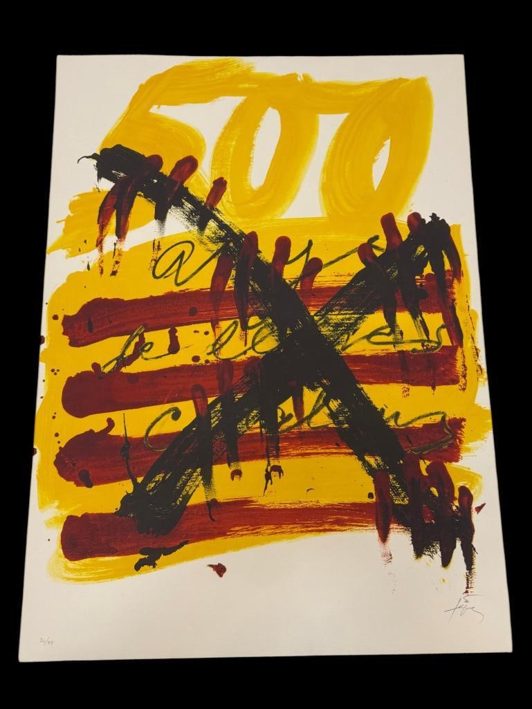 Antoni Tapies signed and numbered lithograph (1 of 4)
