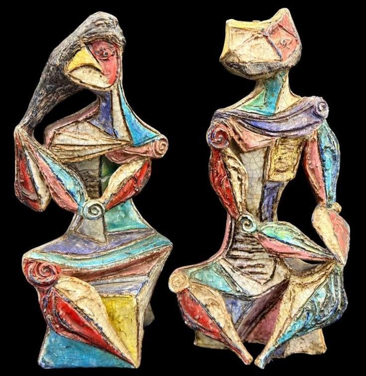 Marcello Fantoni mid century modern cubist sculptures (1 of 16)
