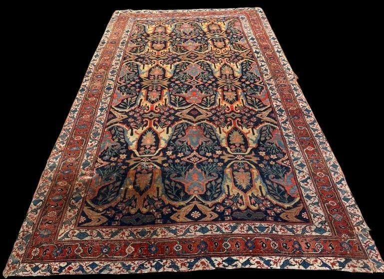 Antique Persian Bijar rug: Beautiful Antique Persian Bijar rug with Garus design. Approx. 141 x 77 inches.